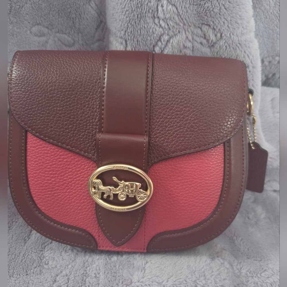 Coach Georgie Saddle Bag In Colorblock